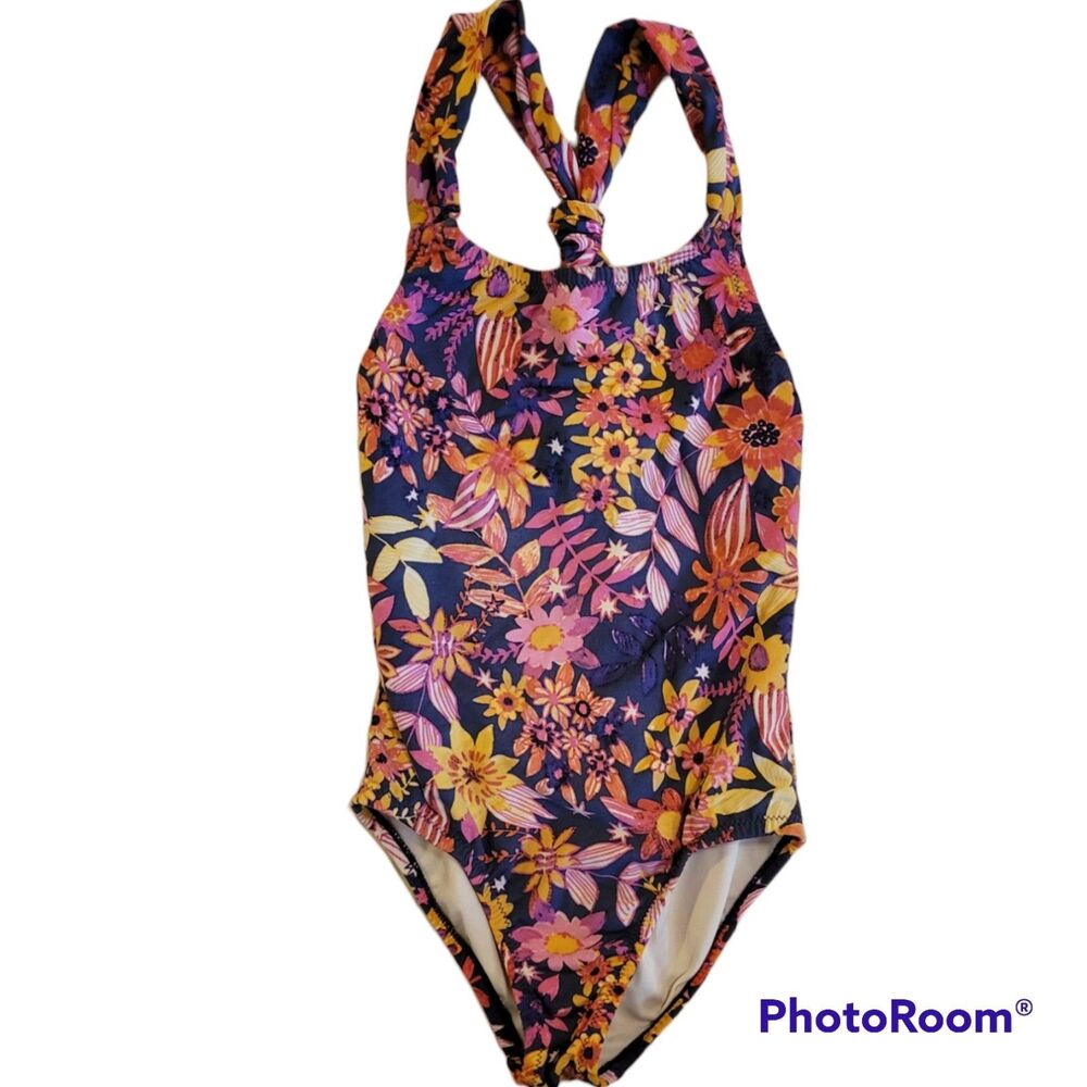 Garnet Hill Colorful floral swimsuit